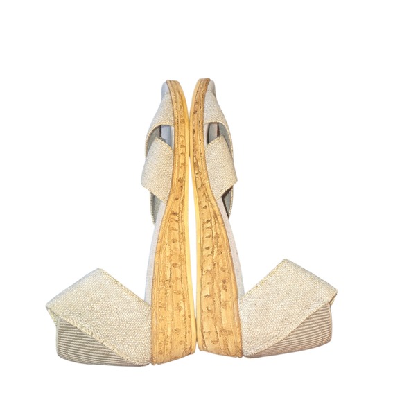 Charleston Shoe Co. 762287 Peachtree Core Linen Upper Wedge Heel Sandals Size 8 - Picture 6 of 12
